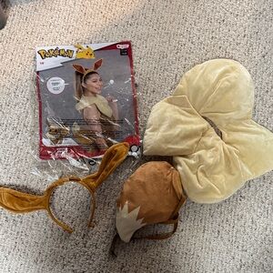 Pokemon Eevee Adult Costume Set - Brown and Cream